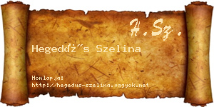 Hegedűs Szelina névjegykártya